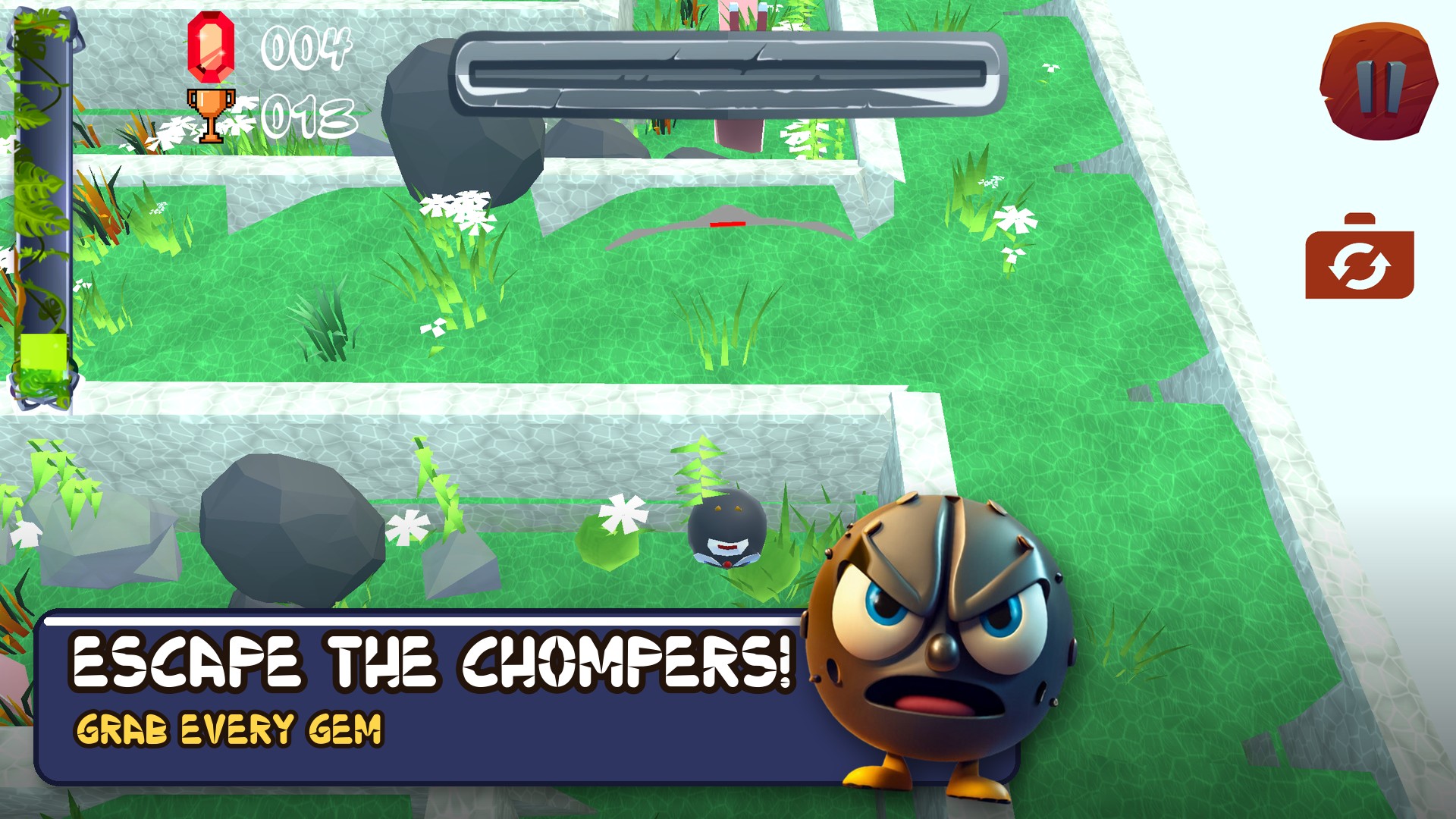 Escaping the chompers in a summer maze