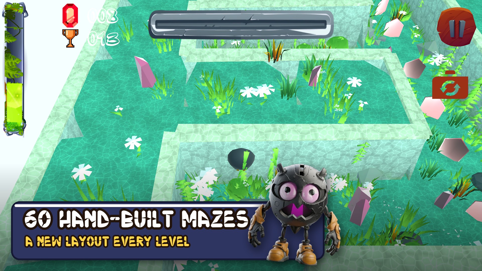 One of the 60 hand-built mazes